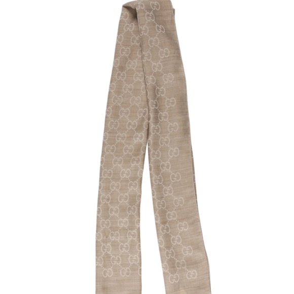 GUCCI Wool GG Logo Scarf - Picture 1 of 3